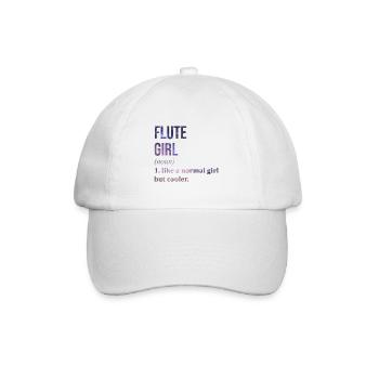 Flöte Flöte Flöte - Baseballkappe - Weiß/Weiß - Vorne