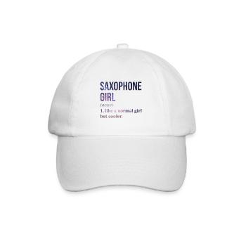 Saxophon Saxophon Saxophon - Baseballkappe - Weiß/Weiß - Vorne