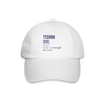 Techno Techno Techno - Baseballkappe - Weiß/Weiß - Vorne