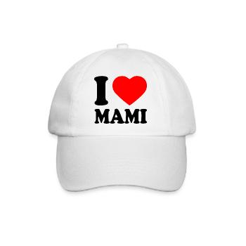 I love mami - Baseballkappe - Weiß/Weiß - Vorne