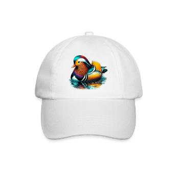 Mandarinente - Baseballkappe - Weiß/Weiß - Vorne