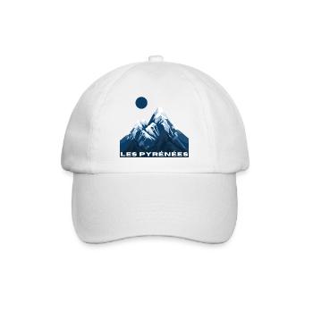 Die Pyrenäen - Geschenkidee - Baseballkappe - Weiß/Weiß - Vorne