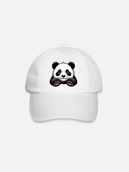 Panda - Baseballkappe - Weiß/Weiß