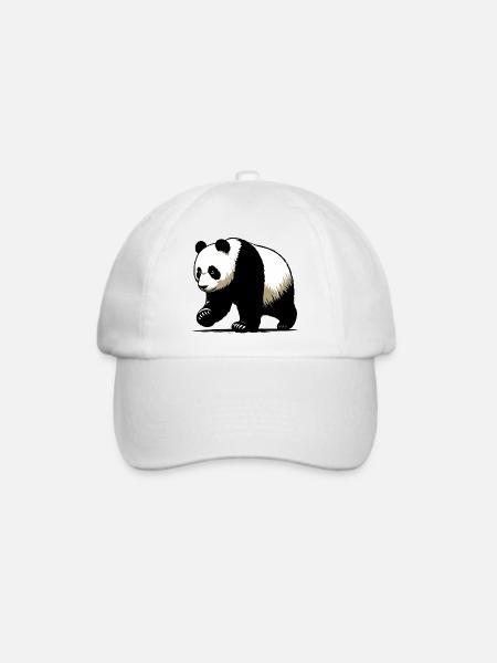 Panda - Baseballkappe - Weiß/Weiß