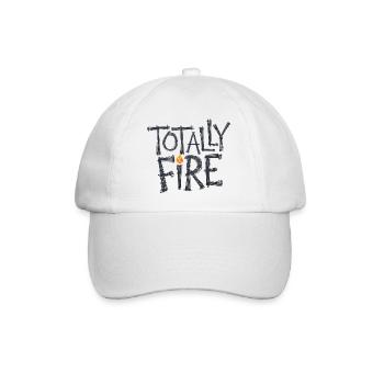 Totales Feuer - Baseballkappe - Weiß/Weiß - Vorne