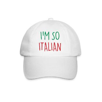 I'M SO ITALIAN Italy Italien - Baseballkappe - Weiß/Weiß - Vorne