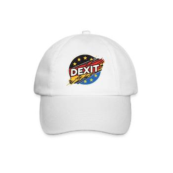 Dexit - Deutschland aus der EU - Baseballkappe - Weiß/Weiß - Vorne