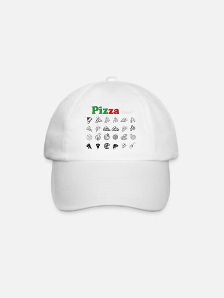 Pizza time! - Baseballkappe - Weiß/Weiß