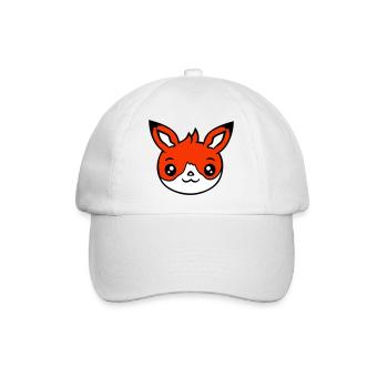 Fuchs Rotfuchs Wildes Tier Schlauer Wald Bewohner - Baseballkappe - Weiß/Weiß - Vorne