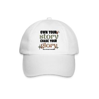 Own Your Story – Chase Your Glory - Baseballkappe - Weiß/Weiß - Vorne