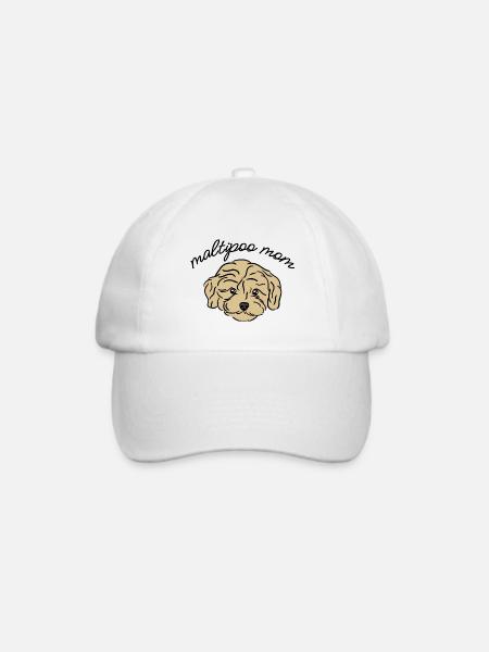 maltipoo mom - Baseballkappe - Weiß/Weiß