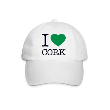 I LOVE CORK - Baseballkappe - Weiß/Weiß - Vorne
