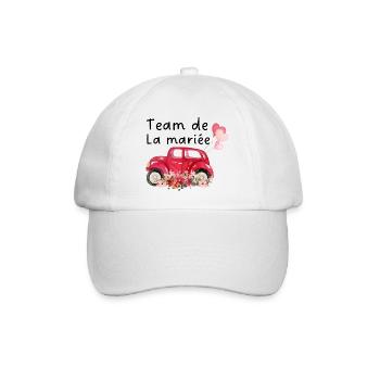 Braut Team Auto Braut Blumen - Baseballkappe - Weiß/Weiß - Vorne