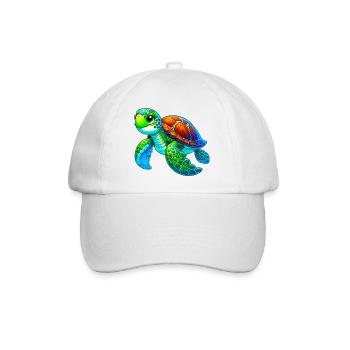 Schildkröte - Baseballkappe - Weiß/Weiß - Vorne