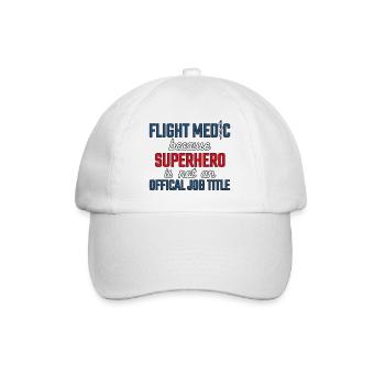 Flight Paramedic Superhero Luftrettung - Baseballkappe - Weiß/Weiß - Vorne