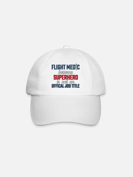 Flight Paramedic Superhero Luftrettung - Baseballkappe - Weiß/Weiß