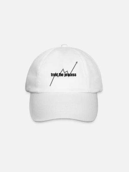 trust the process - Baseballkappe - Weiß/Weiß