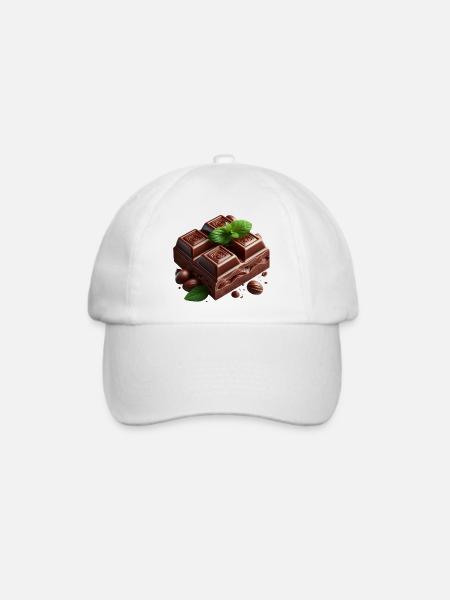 Schokolade - Baseballkappe - Weiß/Weiß