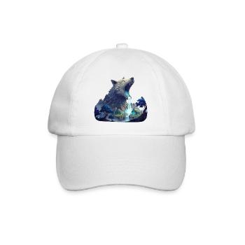 Wolf Wasserfall - Baseballkappe - Weiß/Weiß - Vorne