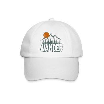 Entdecker-Design für Bergwildnis - Baseballkappe - Weiß/Weiß - Vorne