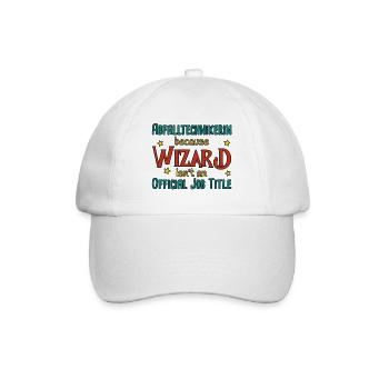 Abfalltechnikerin Wizard - Baseballkappe - Weiß/Weiß - Vorne