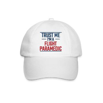 Flight Paramedic Trust me Luftrettung - Baseballkappe - Weiß/Weiß - Vorne