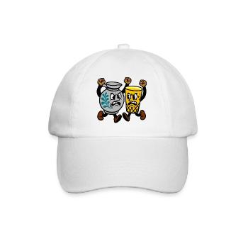 bembel geripptes - Baseballkappe - Weiß/Weiß - Vorne