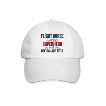 Flight Nurse Superhero Luftrettung - Baseballkappe - Weiß/Weiß - Vorne