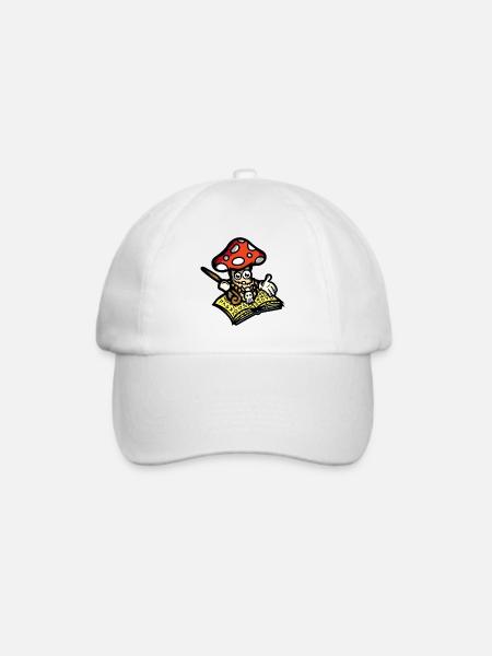 Magier-Pilz - Baseballkappe - Weiß/Weiß
