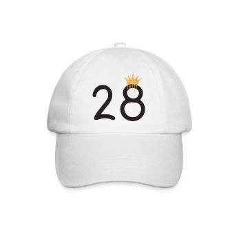 28 - Baseballkappe - Weiß/Weiß - Vorne