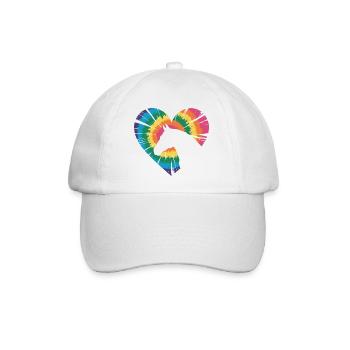 Tie Dye Pferd - Baseballkappe - Weiß/Weiß - Vorne
