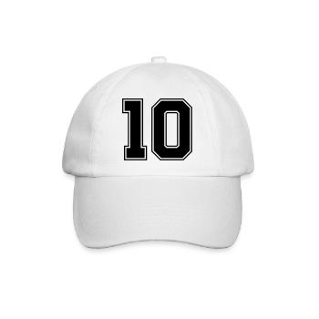 10 - Baseballkappe - Weiß/Weiß - Vorne