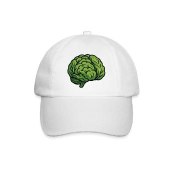 Salat-Gehirn - Baseballkappe - Weiß/Weiß - Vorne