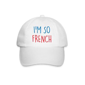 I'm so French France Frankreich - Baseballkappe - Weiß/Weiß - Vorne