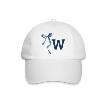 Monogramm mit Geschenkidee - Baseballkappe - Weiß/Weiß - Vorne