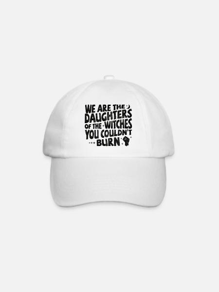 we are the daughters of the witches - schwarz - Baseballkappe - Weiß/Weiß