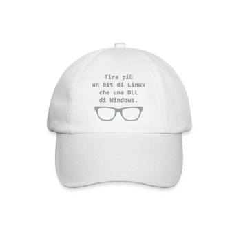 Linux (Englisch) - Baseballkappe - Weiß/Weiß - Vorne