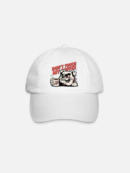 Fass meine Kaffee-Bulldogge nicht an - Baseballkappe - Weiß/Weiß
