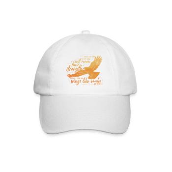 Isaiah 40 31 - soar on wings like eagles Lettering - Baseballkappe - Weiß/Weiß - Vorne
