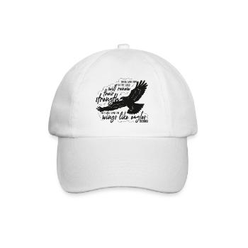 Isaiah 40 31 - soar on wings like eagles Lettering - Baseballkappe - Weiß/Weiß - Vorne