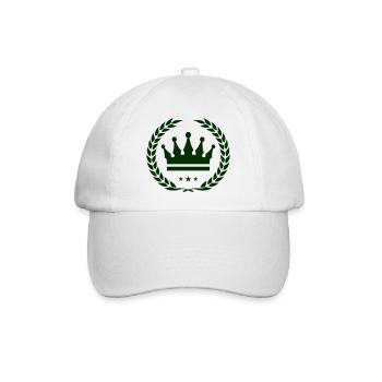 Krone Emblem - Baseballkappe - Weiß/Weiß - Vorne