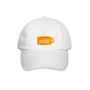 Dennis als Teetasse - Baseballkappe - Weiß/Weiß - Vorne