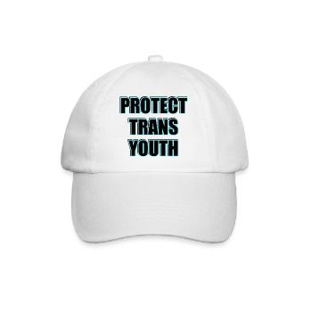 Protect Trans Youth - Transgender Memorial Day - Baseballkappe - Weiß/Weiß - Vorne