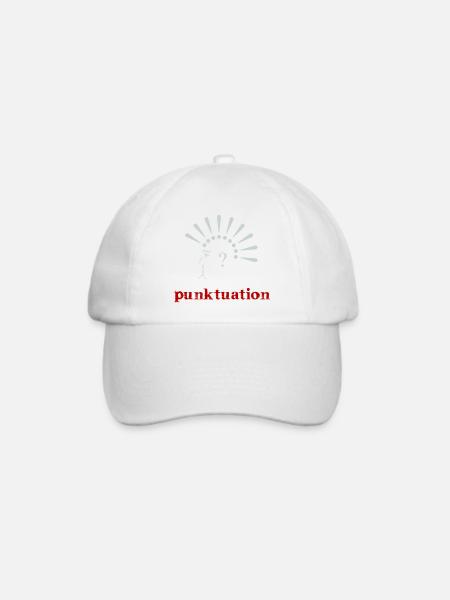 Punktuation Punktuation Porträt-Tee - Baseballkappe - Weiß/Weiß