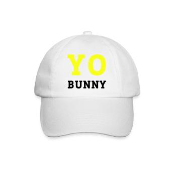 YO BUNNY  - Baseballkappe - Weiß/Weiß - Vorne
