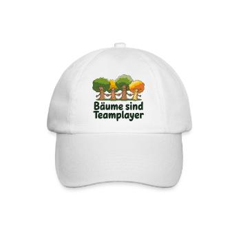 Bäume Sind Teamplayer Hand in Hand Naturfreunde - Baseballkappe - Weiß/Weiß - Vorne