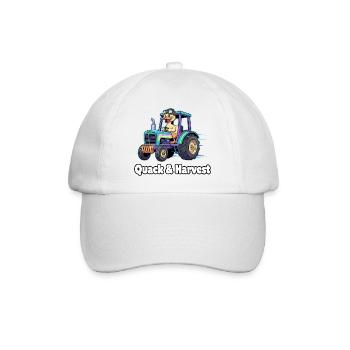 Quack & Harvest Traktorfahrer - Baseballkappe - Weiß/Weiß - Vorne