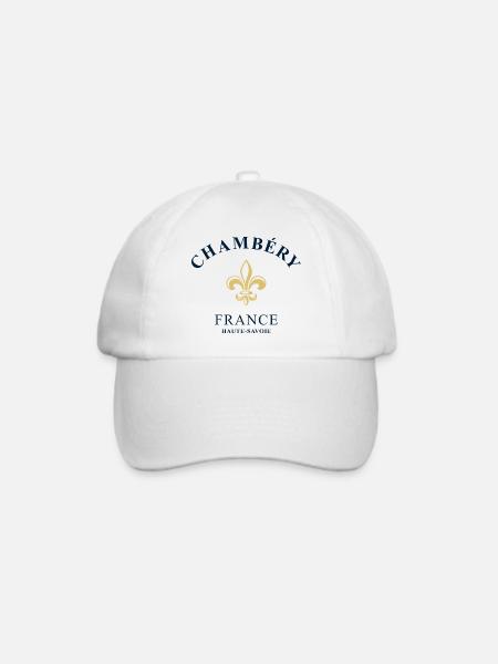Chambery France Frankreich - Baseballkappe - Weiß/Weiß