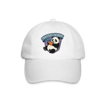 Too Cozy To Quit Panda - Baseballkappe - Weiß/Weiß - Vorne