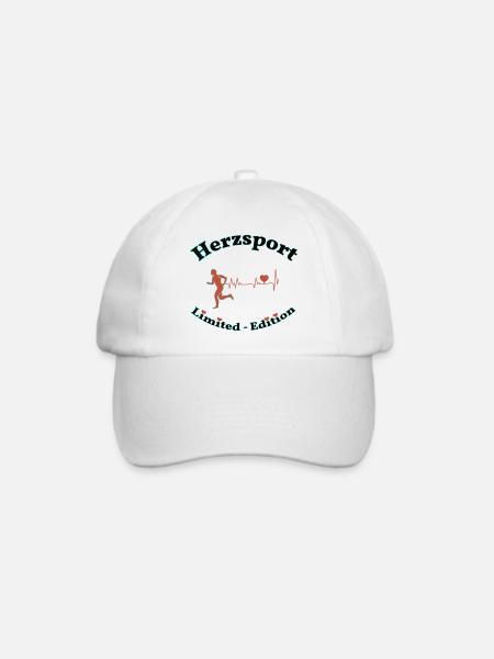 Herzsport - Baseballkappe - Weiß/Weiß